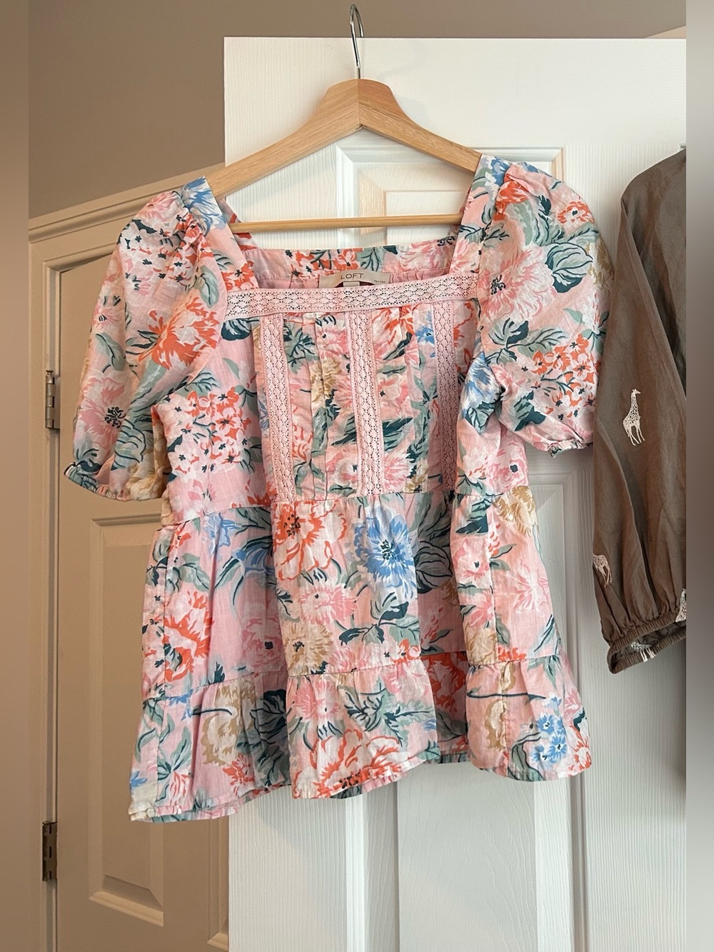 100% Cotton Floral & Lace Blouse